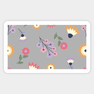 colorful seamless floral pattern, colorful geomatric flower pattern Sticker